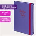 Ежедневник недатированный с резинкой А5 (145х203 мм), BRAUBERG, твердый, 128 л., "Positive Vibes", 114555 114555