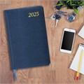 Еженедельник датированный 2025, А5, 145х215 мм, BRAUBERG "Iguana", под кожу, синий, 115960 115960