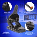 Дырокол металлический МОЩНЫЙ BRAUBERG "Heavy duty" до 65 л., эргономичный, черный, 228496 228496