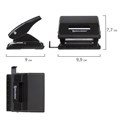 Дырокол BRAUBERG "Black Jack", до 20 листов, черный, 227796 227796