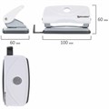 Дырокол BRAUBERG "Original", до 10 листов, белый, 227786 227786