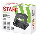 Дырокол STAFF "Manager", металлический средний, до 20 листов, черный, 224649 224649