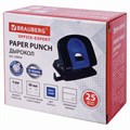 Дырокол металлический BRAUBERG "Office-Expert", до 25 листов, черно-синий, 228604 228604