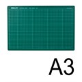 Коврик (мат) для резки 3-слойный, А3 (450х300 мм), настольный, зеленый, 3 мм, KW-trio, 9Z201, -9Z201 235513
