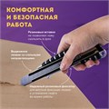 Нож канцелярский 18 мм BRAUBERG "Metallic", роликовый фиксатор, резиновые вставки, металл, 237159 237159