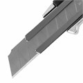 Нож канцелярский 18 мм BRAUBERG "Metallic", роликовый фиксатор, резиновые вставки, металл, 237159 237159