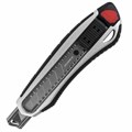Нож канцелярский мощный 18 мм BRAUBERG "Heavy duty", автофиксатор, резиновые вставки, металл, 237158 237158