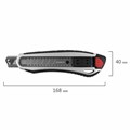 Нож канцелярский мощный 18 мм BRAUBERG "Heavy duty", автофиксатор, резиновые вставки, металл, 237158 237158