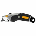 Нож универсальный мощный алюминиевый BRAUBERG "Heavy duty M", автофиксатор, резиновые вставки, 238736 238736