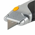 Нож универсальный мощный алюминиевый BRAUBERG "Heavy duty M", автофиксатор, резиновые вставки, 238736 238736