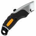 Нож универсальный мощный алюминиевый BRAUBERG "Heavy duty M", автофиксатор, резиновые вставки, 238736 238736