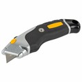 Нож универсальный мощный алюминиевый BRAUBERG "Heavy duty M", автофиксатор, резиновые вставки, 238736 238736