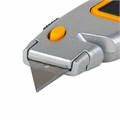 Нож универсальный мощный алюминиевый BRAUBERG "Heavy duty", автофиксатор, резиновые вставки, 238735 238735