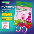 Ножницы 130 мм с цветной печатью "Поросята", розовые, закругленные, BRAUBERG KIDS, 232272 232272
