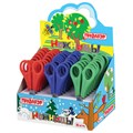 Ножницы ПИФАГОР, 135 мм, с линейкой, ассорти, в дисплее, 230936 230936