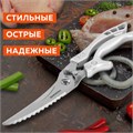 Ножницы-секатор кухонные DASWERK, 260 мм, фиксатор, зазубренные, металлические, 608902 608902