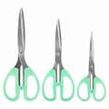 Ножницы BRAUBERG "CLASSIC PRO" 3 шт. (155, 185, 210 мм), мятные ручки, ВЫГОДНАЯ УПАКОВКА, 272979 272979