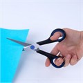 Ножницы BRAUBERG "Soft Grip", 140 мм, черно-синие, резиновые вставки, 3-х сторонняя заточка, 230760 230760