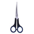 Ножницы BRAUBERG "Soft Grip", 165 мм, черно-синие, резиновые вставки, 3-х сторонняя заточка, 230761 230761
