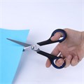 Ножницы BRAUBERG "Soft Grip", 165 мм, черно-синие, резиновые вставки, 3-х сторонняя заточка, 230761 230761