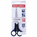 Ножницы BRAUBERG "Soft Grip", 165 мм, черно-синие, резиновые вставки, 3-х сторонняя заточка, 230761 230761