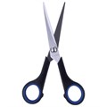 Ножницы BRAUBERG "Soft Grip", 165 мм, черно-синие, резиновые вставки, 3-х сторонняя заточка, 230761 230761