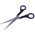 Ножницы BRAUBERG "Soft Grip", 165 мм, черно-синие, резиновые вставки, 3-х сторонняя заточка, 230761 230761