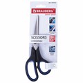 Ножницы BRAUBERG "Soft Grip", 190 мм, черно-синие, резиновые вставки, 3-х сторонняя заточка, 230762 230762