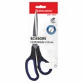 Ножницы BRAUBERG "Soft Grip", 216 мм, черно-синие, резиновые вставки, 3-х сторонняя заточка, 230763 230763