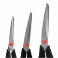 Ножницы BRAUBERG SOFT GRIP НАБОР 5 штук (140, 170, 190, 220, 240 мм), эргономичные черно-красные ручки, ВЫГОДНАЯ УПАКОВКА, 238410 238410