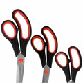 Ножницы BRAUBERG SOFT GRIP НАБОР 5 штук (140, 170, 190, 220, 240 мм), эргономичные черно-красные ручки, ВЫГОДНАЯ УПАКОВКА, 238410 238410