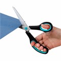 Ножницы BRAUBERG SOFT GRIP, НАБОР 3 штуки (140, 190, 230 мм), эргономичные черно-бирюзовые ручки, ВЫГОДНАЯ УПАКОВКА, 238411 238411