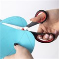 Ножницы STAFF EVERYDAY, 195 мм, бюджет, резиновые вставки, черно-красные, ПВХ чехол, 237499 237499