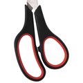 Ножницы STAFF EVERYDAY, 215 мм, бюджет, резиновые вставки, черно-красные, ПВХ чехол, 237500 237500