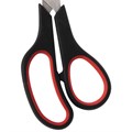 Ножницы STAFF EVERYDAY, 235 мм, бюджет, резиновые вставки, черно-красные, ПВХ чехол, 237501 237501