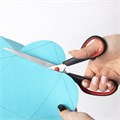 Ножницы STAFF EVERYDAY, 235 мм, бюджет, резиновые вставки, черно-красные, ПВХ чехол, 237501 237501