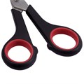Ножницы ОФИСМАГ "Soft Grip", 165 мм, резиновые вставки, черно-красные, 3-х стороняя заточка, 236455 236455