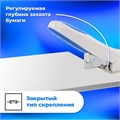 Степлер МОЩНЫЙ №24/6-23/15 BRAUBERG "Heavy duty PRO", до 100 листов, эргономичный, серо-синий, 227661 227661