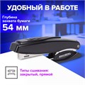 Степлер №10 металлический BRAUBERG "ST-200M", до 16 листов, с резиновой накладкой и антистеплером, черный, 224344 224344