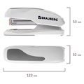 Степлер №24/6, 26/6 BRAUBERG "Extra", до 30 листов, серый, 229089 229089