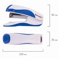 Степлер №24/6, 26/6 BRAUBERG "JET PRO", до 25 листов, эргономичный, бело-синий, 228584 228584