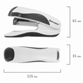 Степлер №24/6, 26/6 BRAUBERG "JET PRO", до 25 листов, эргономичный, бело-черный, 228585 228585