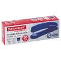 Степлер №24/6, 26/6 BRAUBERG "Standard+", до 30 листов, полнозагрузочный, синий, 228607 228607