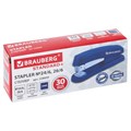 Степлер №24/6, 26/6 BRAUBERG "Standard+", до 30 листов, синий, 228609 228609