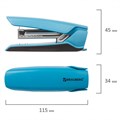 Степлер №24/6, 26/6 BRAUBERG "ULTRA", до 30 листов, с антистеплером, голубой, 228757 228757