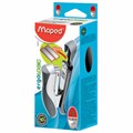 Степлер №24/6, 26/6 MAPED "Ergologic", до 25 листов, с контейнером для скоб, серебристо-бирюзовый, 352513 223138