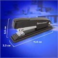 Степлер №24/6, 26/6 металлический BRAUBERG "Office", до 20 листов, черный, 228614 228614