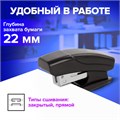 Степлер №24/6, 26/6 МИНИ BRAUBERG "Black Jack", до 18 листов, антистеплер, черный, 227762 227762