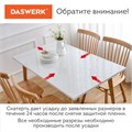 Коврик-подкладка, скатерть ПВХ прозрачная, гибкое/мягкое стекло, 100х60 см, 0,5 мм, DASWERK, 607874 607874