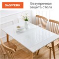 Коврик-подкладка, скатерть ПВХ прозрачная, гибкое/мягкое стекло, 140х60 см, 0,5 мм, DASWERK, 607880 607880